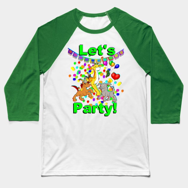 Let's Party Baseball T-Shirt by RockyHay